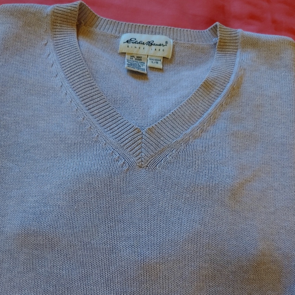 Classic V-neck Cotton Sweater
